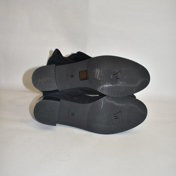 STUART WEITZMAN 'Reserve' 5050 Over the Knee Boot SUEDE BLACK 9 (P12) - Picture 9 of 10